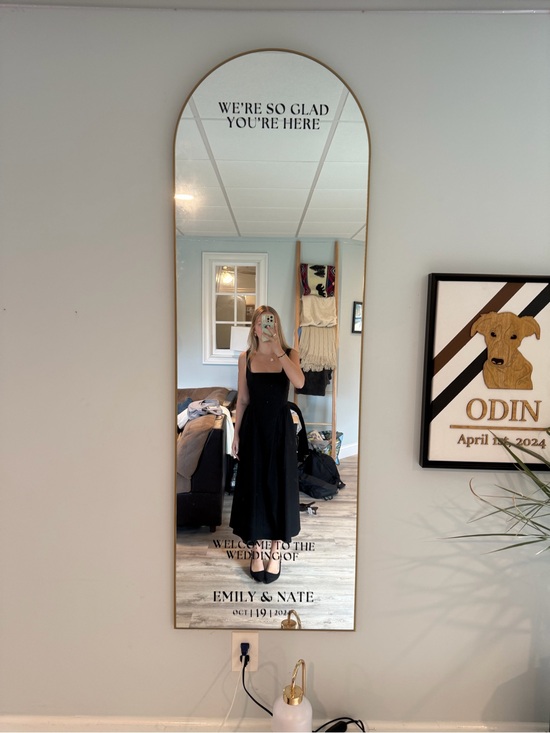 All Saints Dresses & Skirts - All Saints Gold-Trim Arched Welcome Mirror - Cream